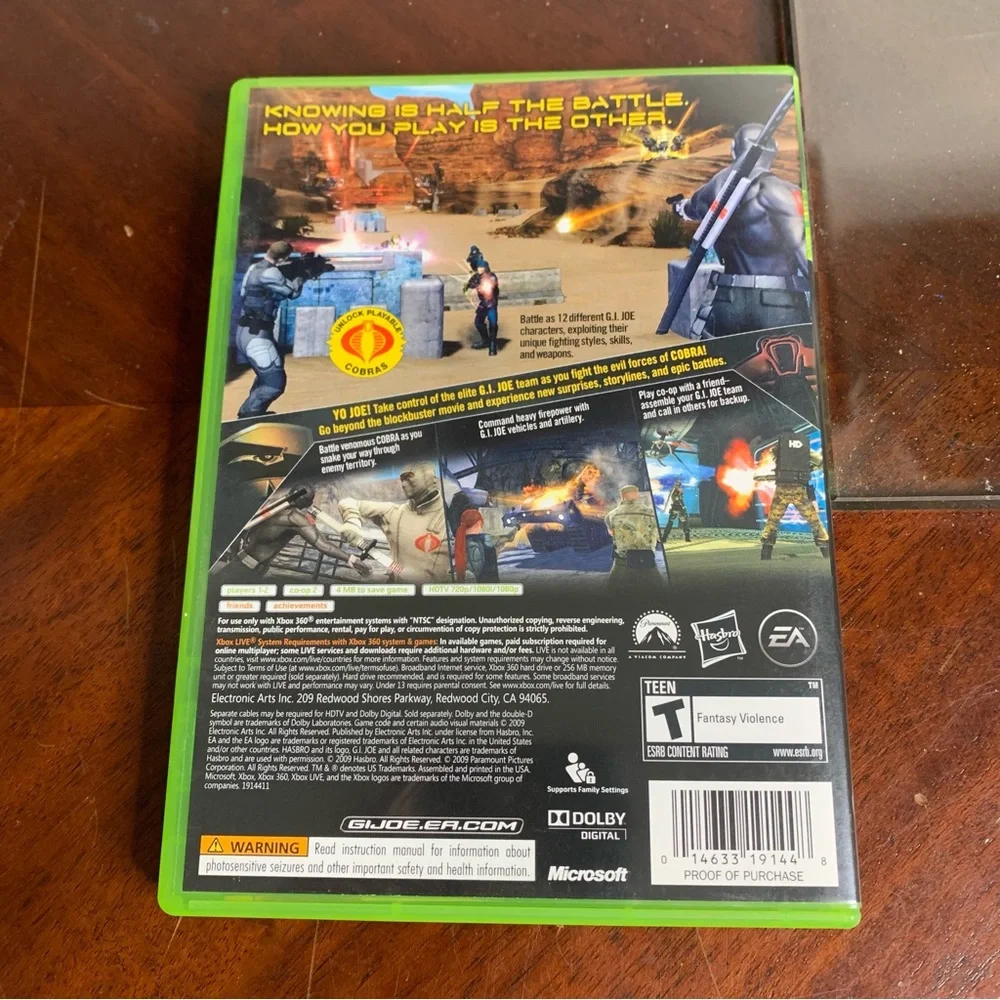 XBOX 360 G.I.Joe The Rise of Cobra Video Game